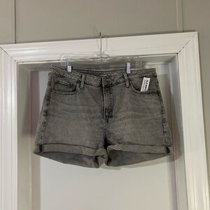 Old Navy Gray O.G. Straight High Rise Shorts  Secret Smooth Pockets Size 18 NWT